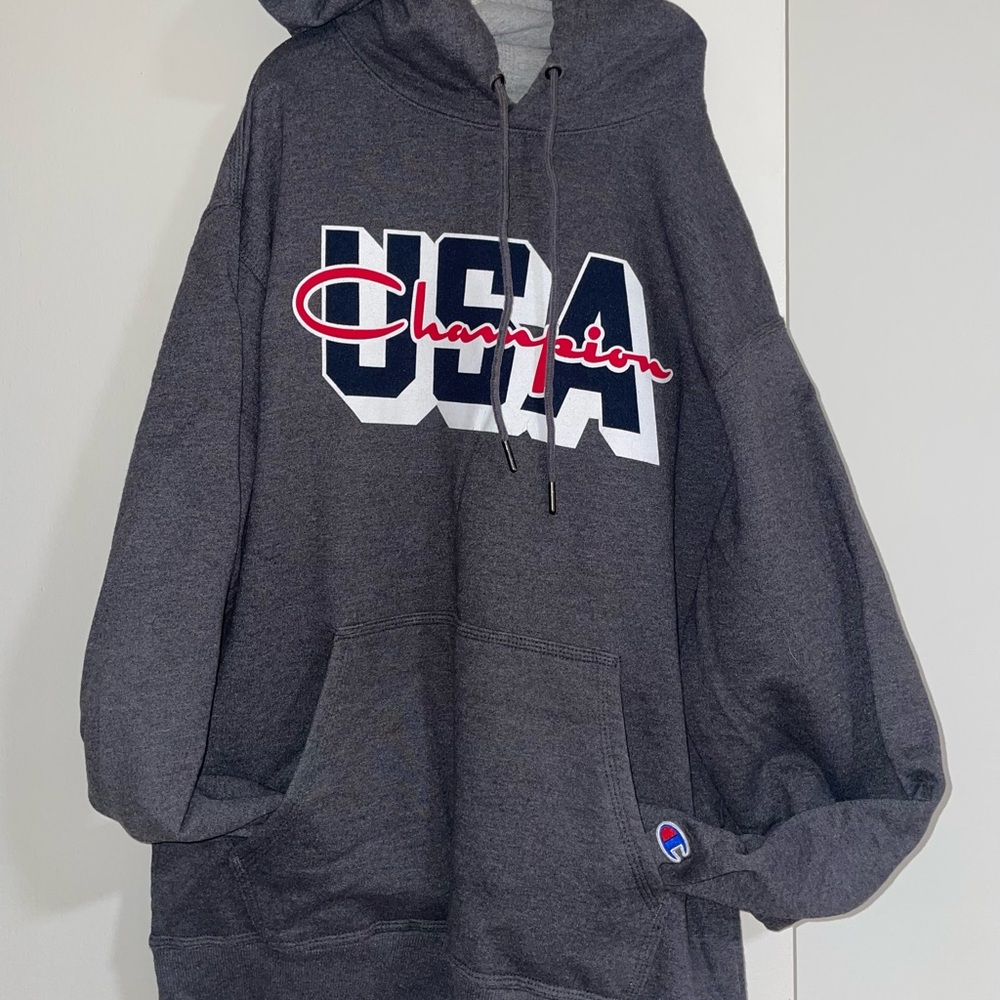 Champion Charcoal USA Graphic Hoodie
